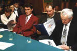 od lewej: J.Janicki, W.Lisicki, Z.Kozakiewicz, K.Szczerbiski